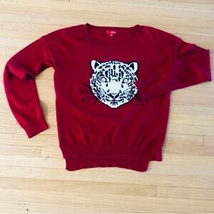 EUC Red Tiger Sweater Size Medium